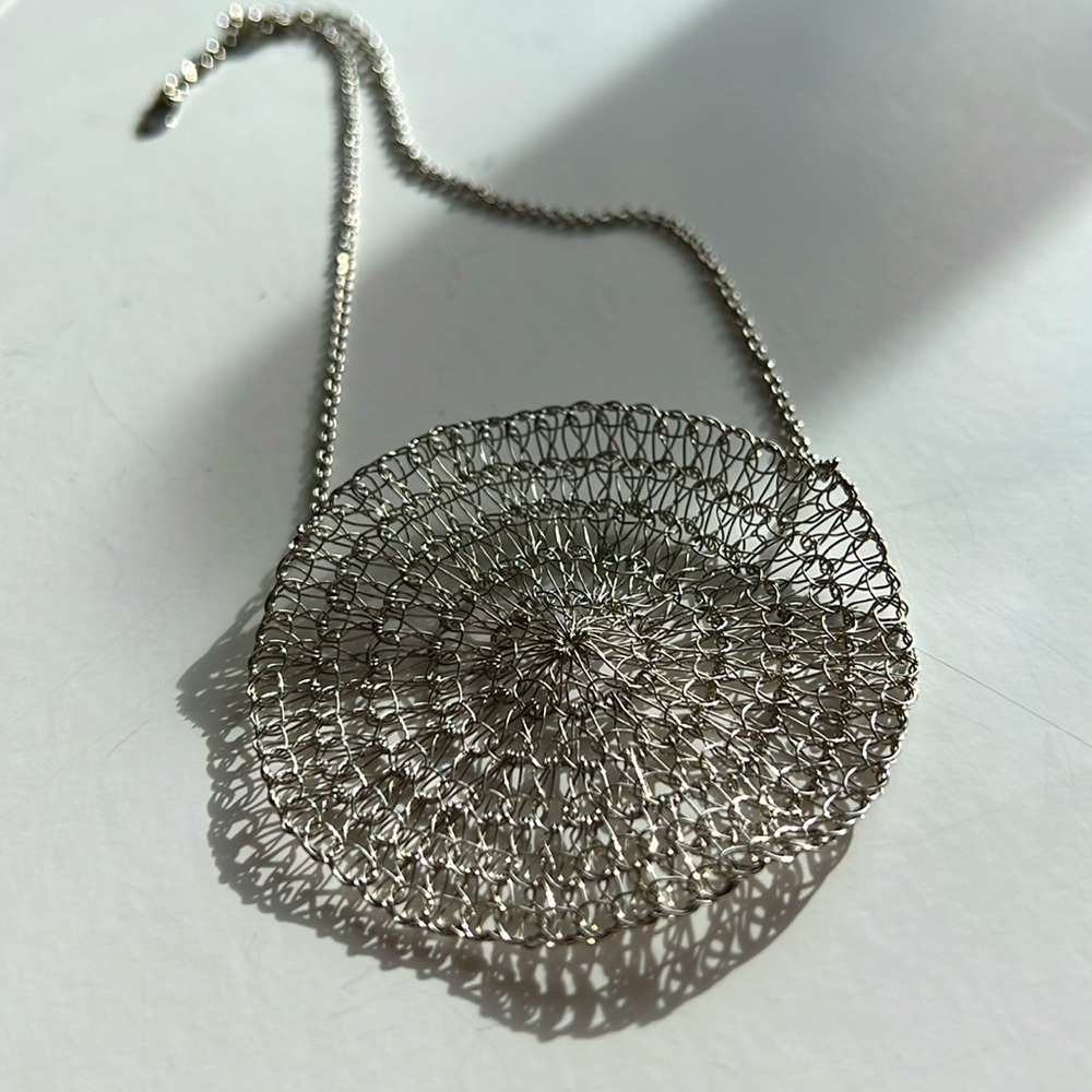 Artsy Silver Necklace by Claudia lobao - Picture 5 of 7